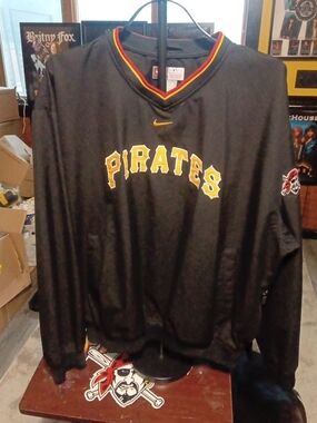 Genuine Merchandise Black and Yellow V-Neck Pirates Pullover Sweater